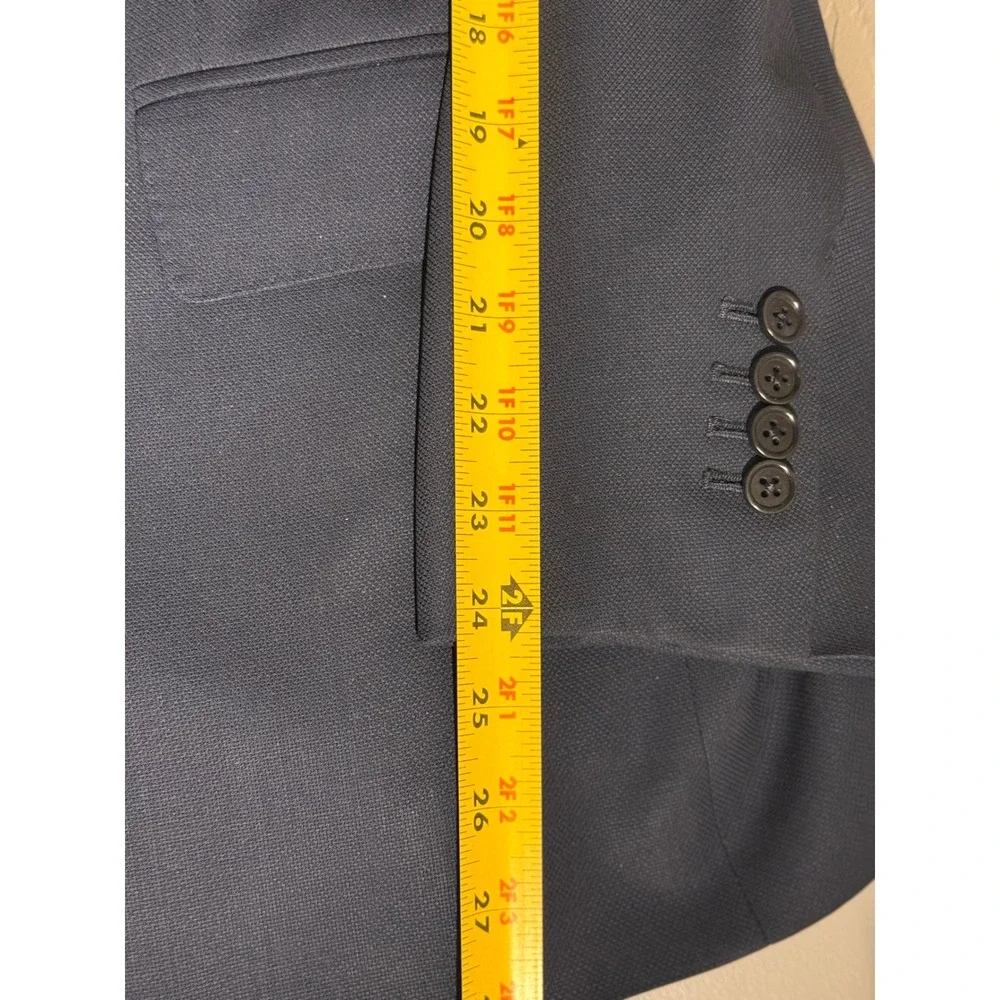 Canali 1934 Mens Navy Blue Wool Travel Water Resistant Blazer Sport Coat 54R IT